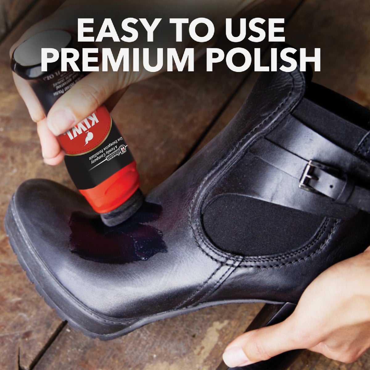 Kiwi 2.5 Oz. Black Premium Instant Shoe Polish Kellogg Supply