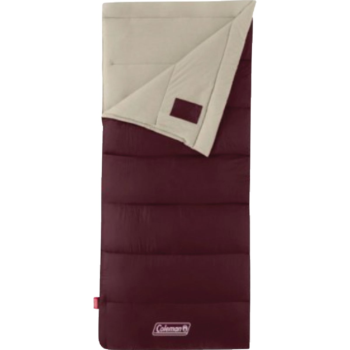 Coleman 50 Deg F 33 In. W. x 75 In. L. Red Adult Sleeping Bag Kellogg Supply